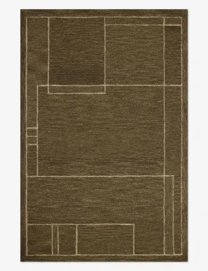 Barrow Hand-Tufted Wool-Blend Rug by Jeremiah Brent x Loloimodern color block patchwork rug