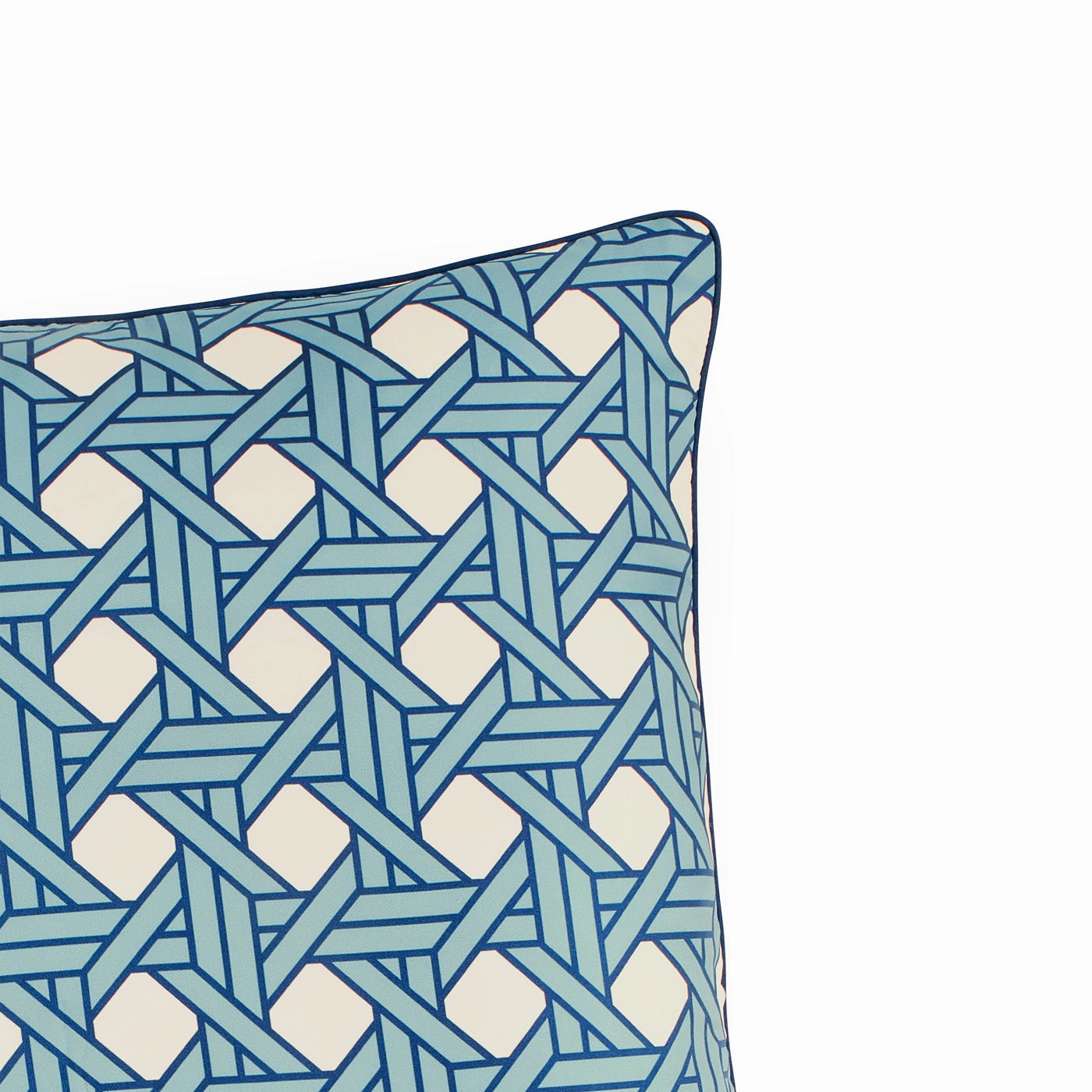 Basketweave Blue Pillow