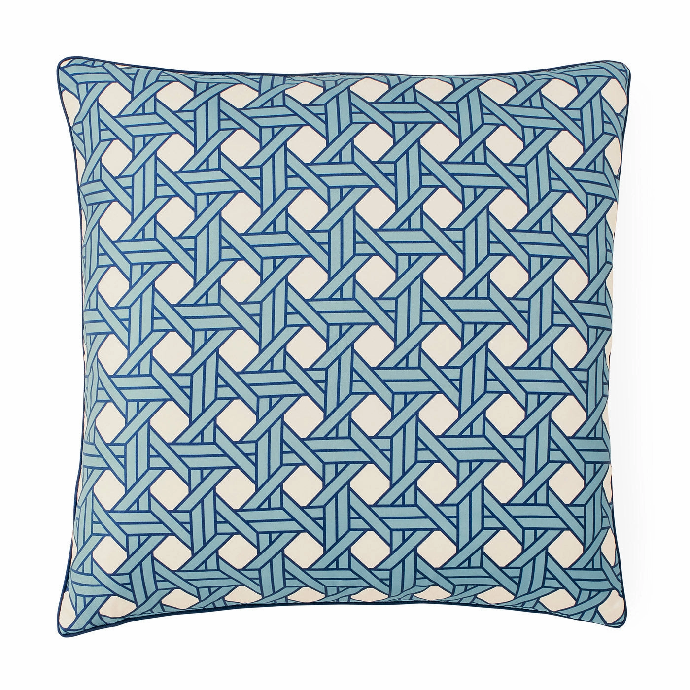 Basketweave Blue Pillow