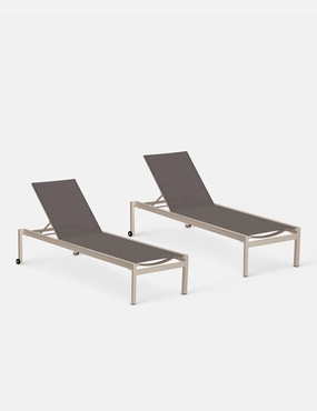 Batton Indoor / Outdoor Chaise (Set of 2)outdoor wrought iron plant stand