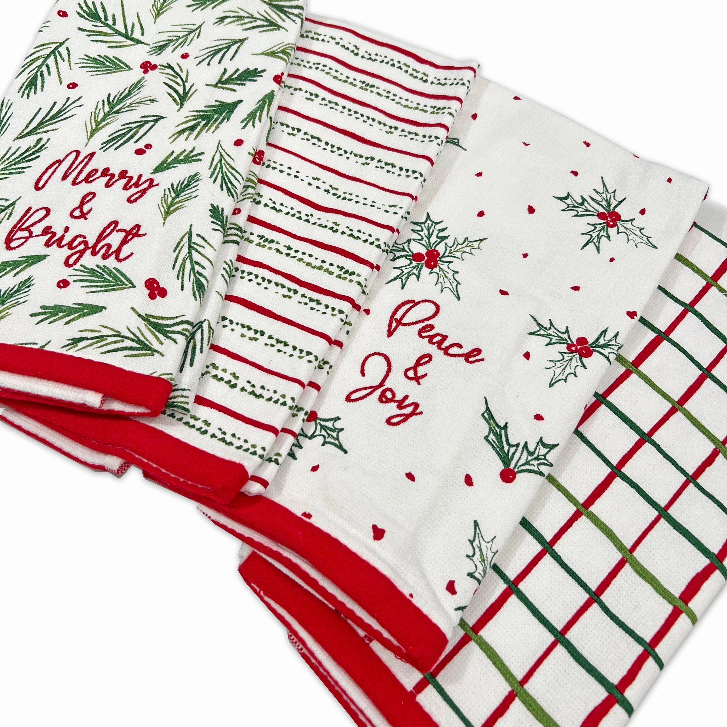 Bayberry Assorted Kitchen Towels - Set Of 4