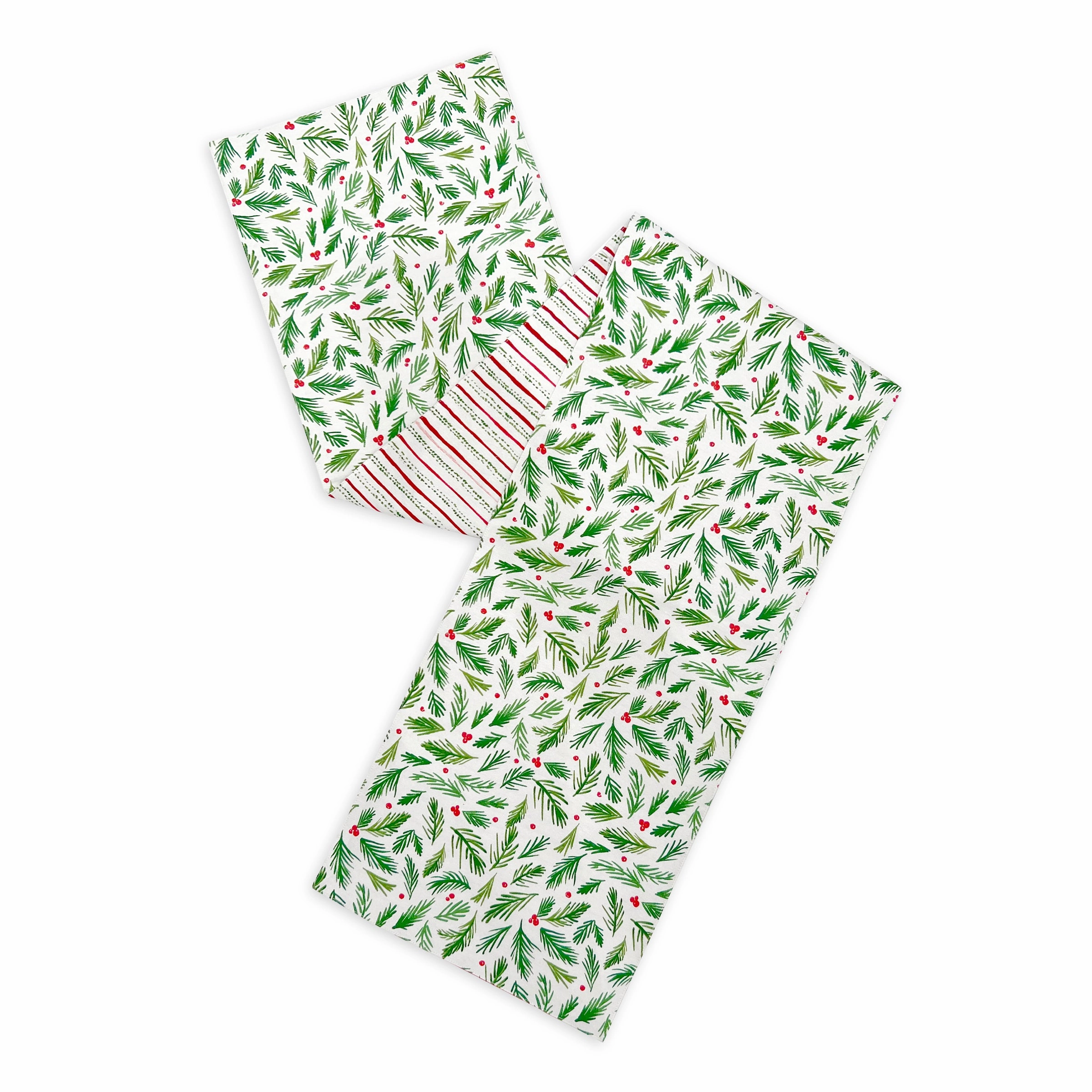 Bayberry Merry & Bright Reversible Table Runnermodern kitchen decor ,kitchen dinner set ,dinnerware 