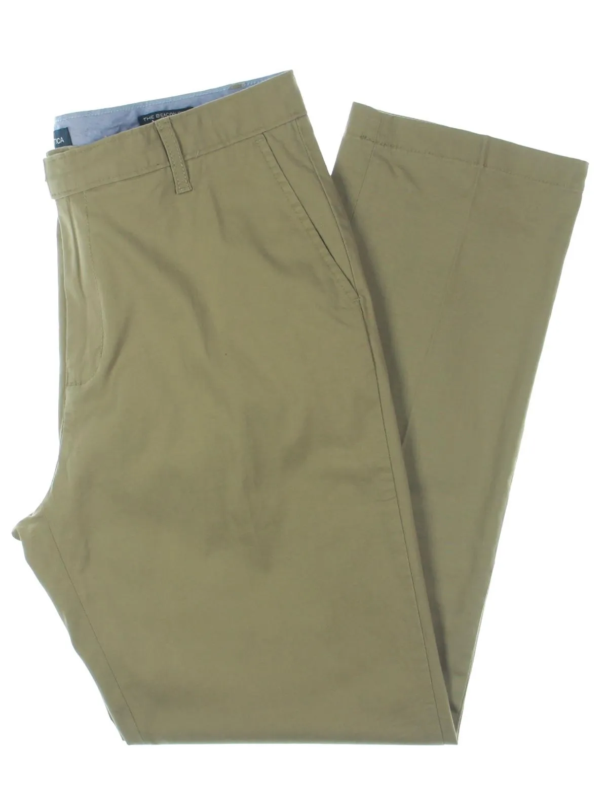 Beacon Mens Twill Tailored Fit Khaki Pants