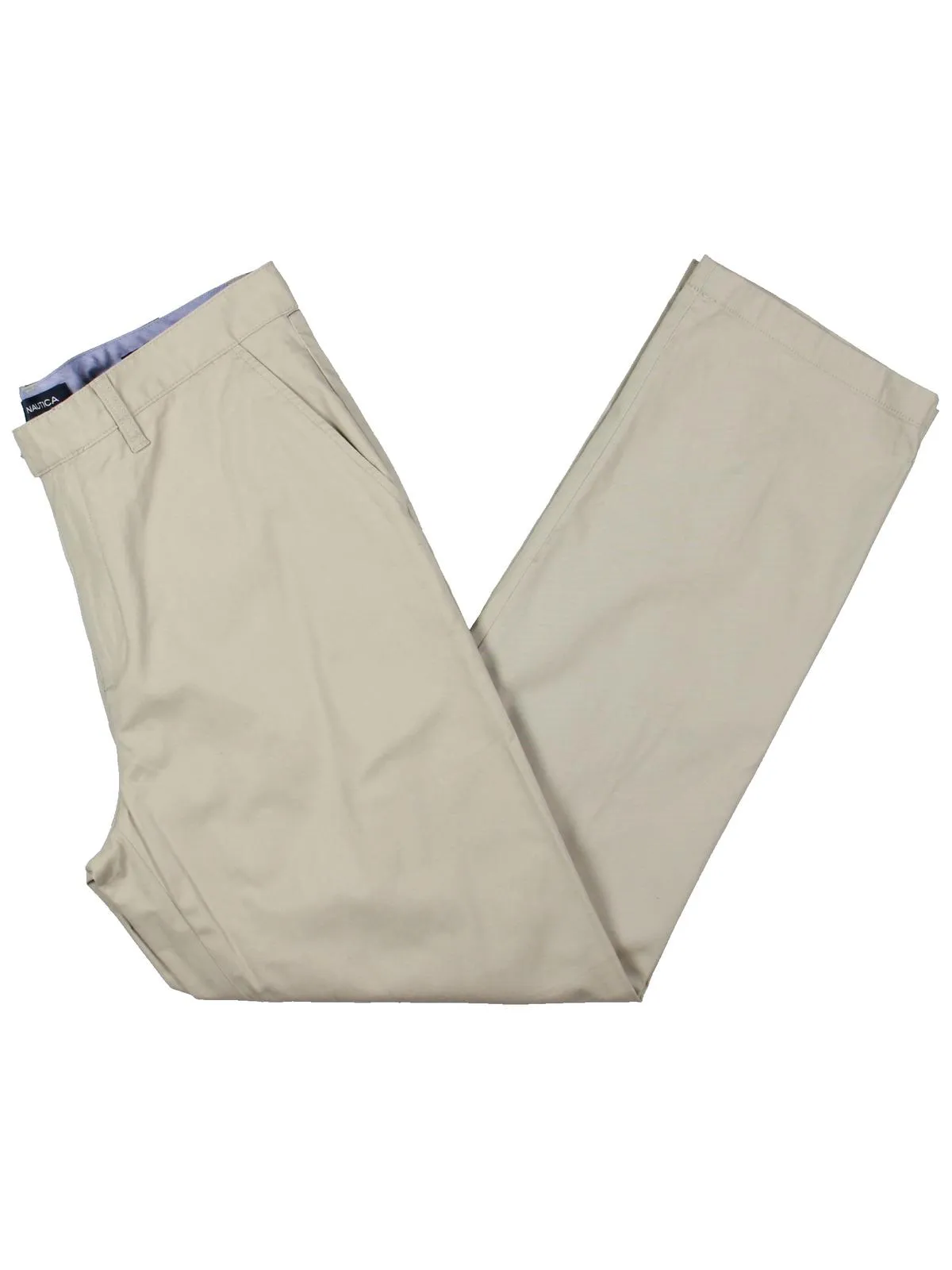 Beacon Mens Twill Tailored Fit Khaki Pants