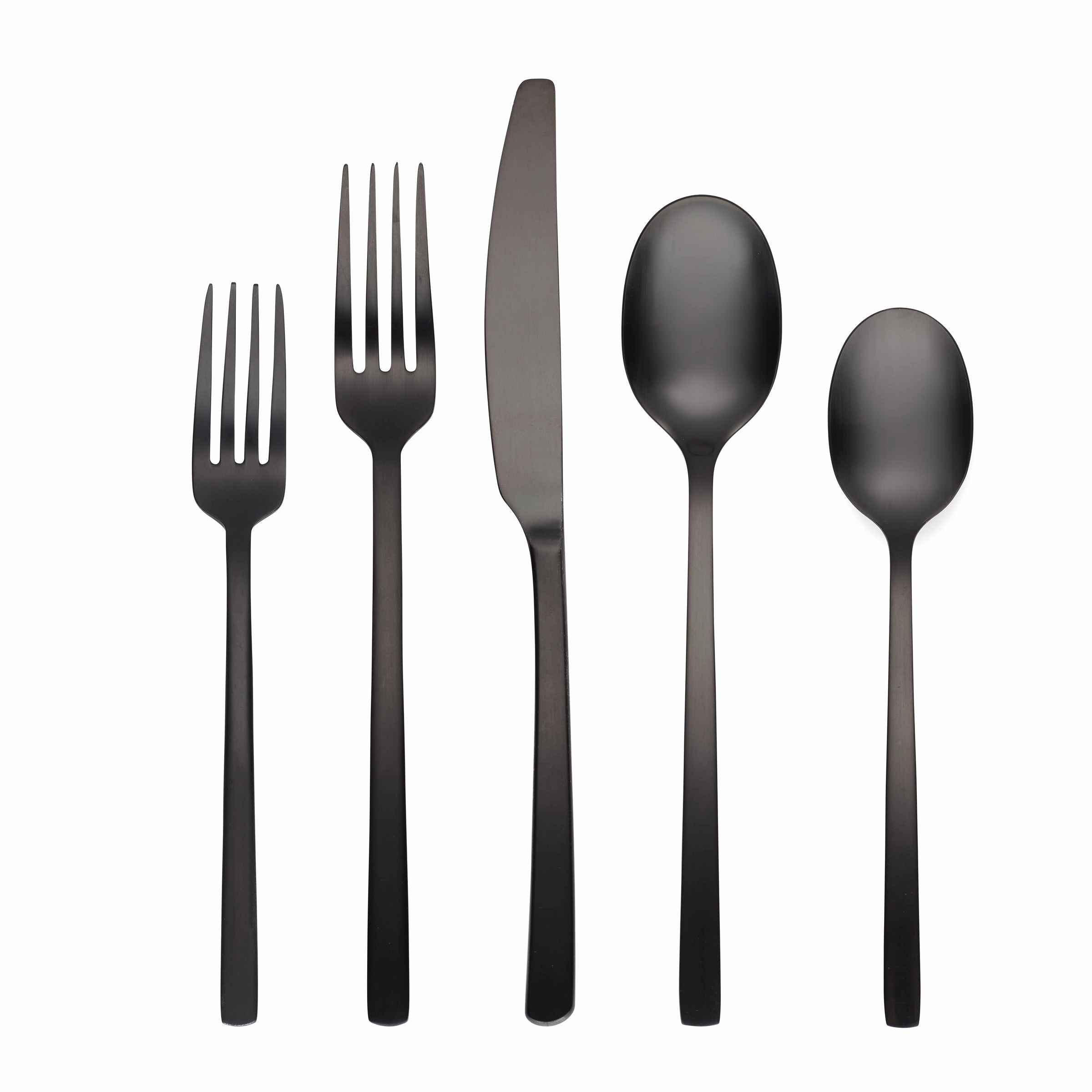 Beacon Black Satin 45 Piece Flatware Seteco-friendly bamboo fiber tableware set 