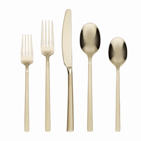 Beacon Champagne Sand Mirror 20 Piece Flatware Seteco-friendly bamboo fiber tableware set 