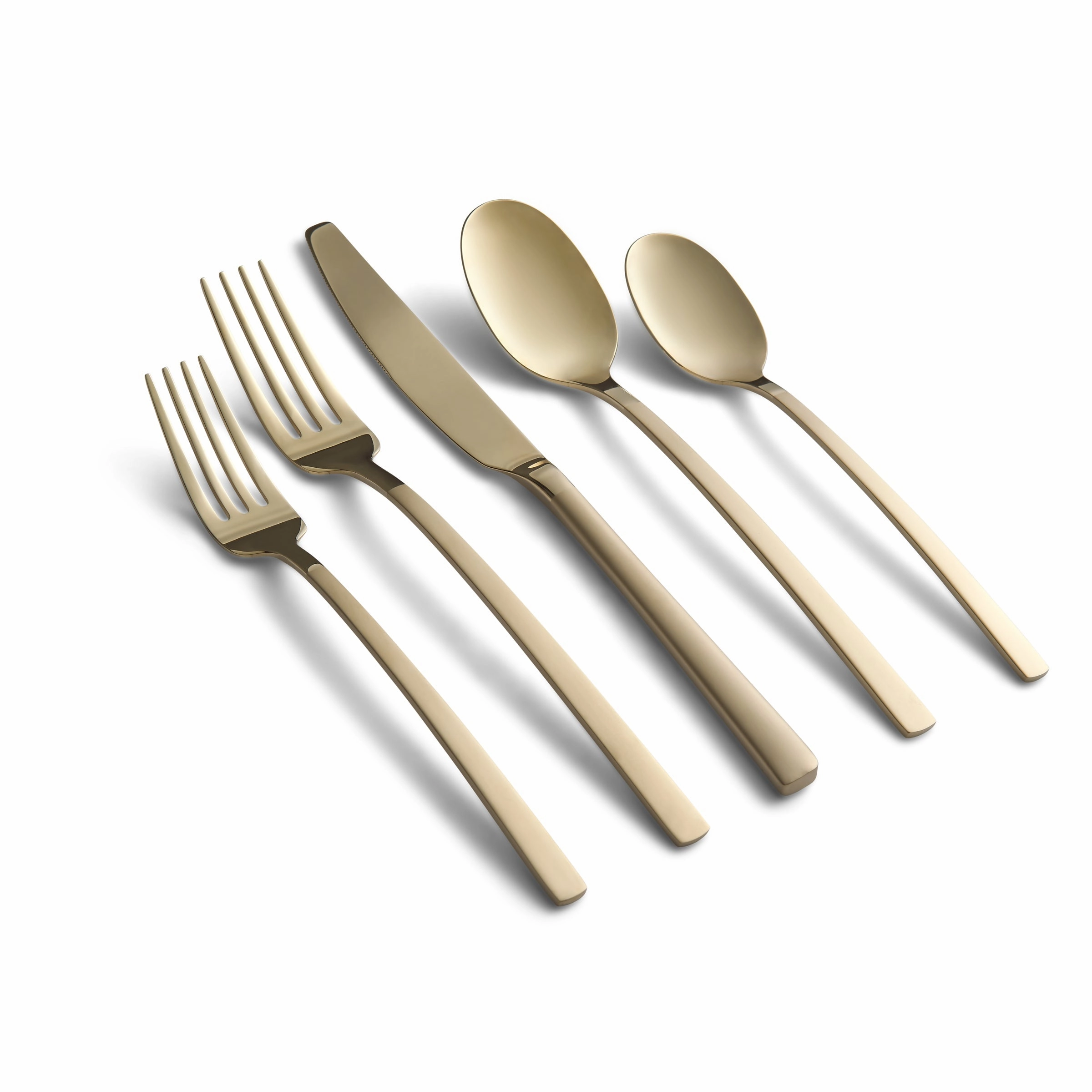 Beacon Champagne Sand Mirror 20 Piece Flatware Set