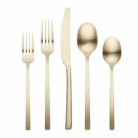 Beacon Champagne Satin 20 Piece Flatware Seteco-friendly bamboo fiber tableware set 