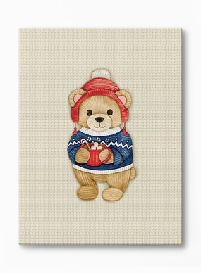 Bear Hug in a Mug, Canvasindoor decorative canvas print
