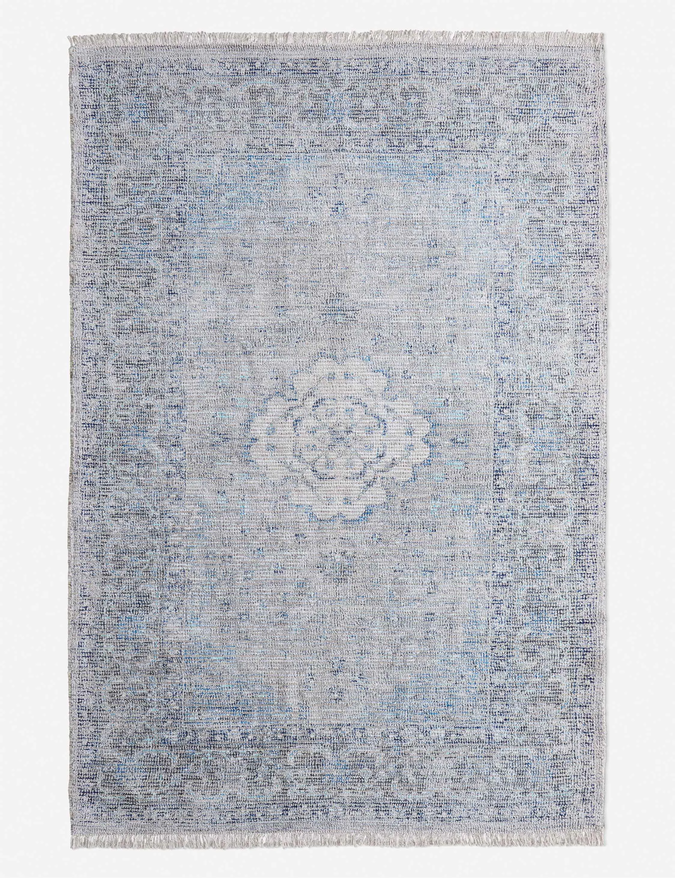 Beech Handwoven Wool-Blend Rugmodern color block patchwork rug