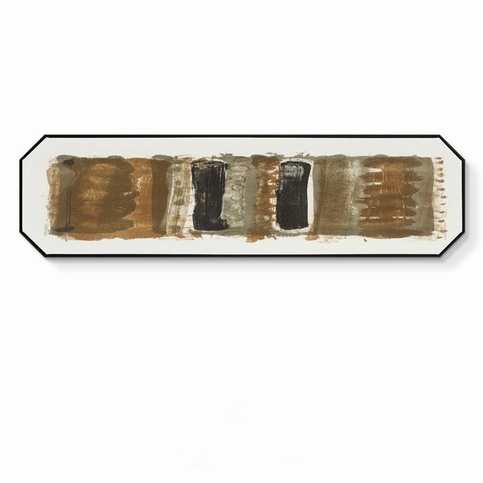 Beige Abstract Wall Art With Frame