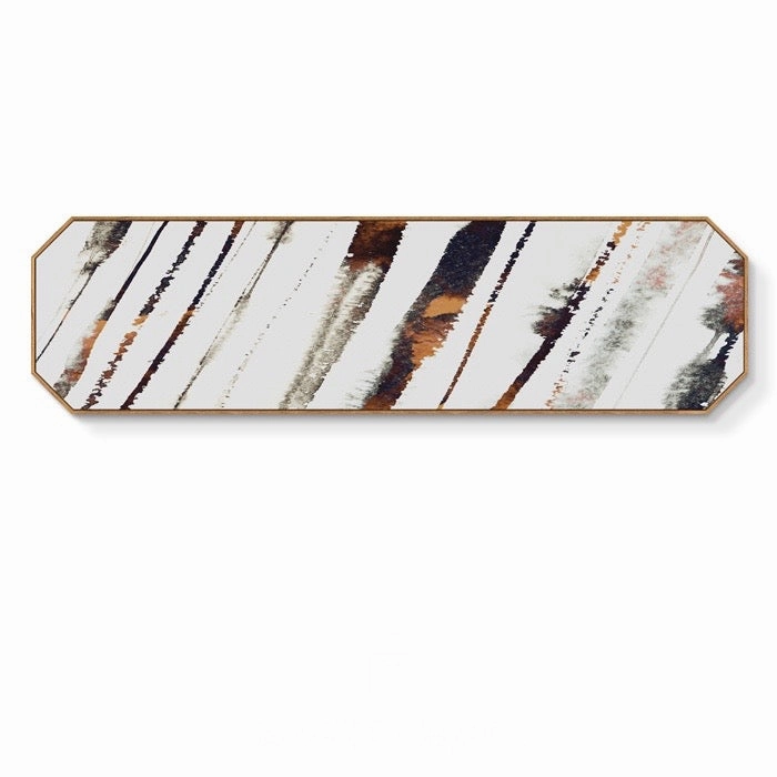 Beige Abstract Wall Art With Frame