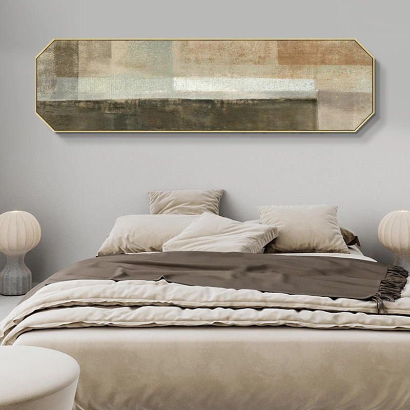 Beige Abstract Wall Art With Frame