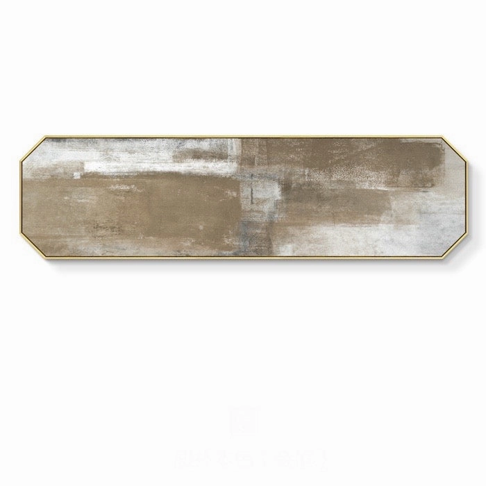 Beige Abstract Wall Art With Frame