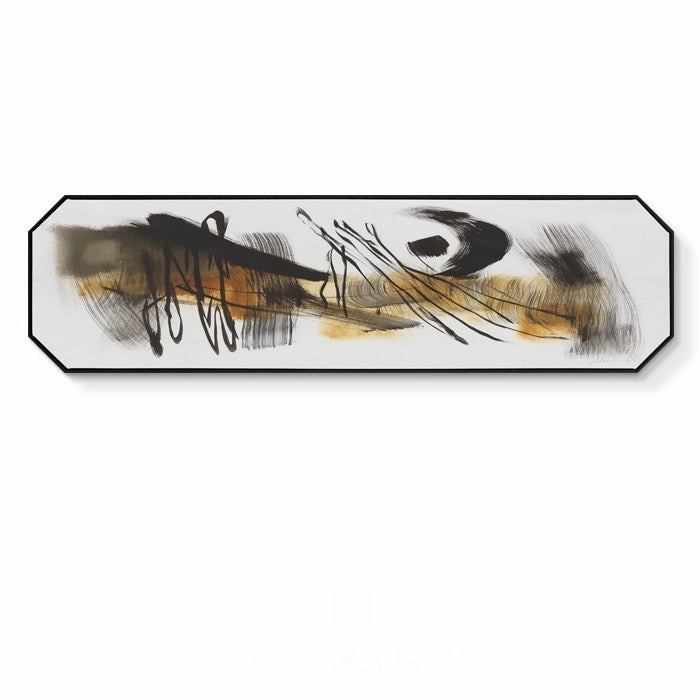 Beige Abstract Wall Art With Frame