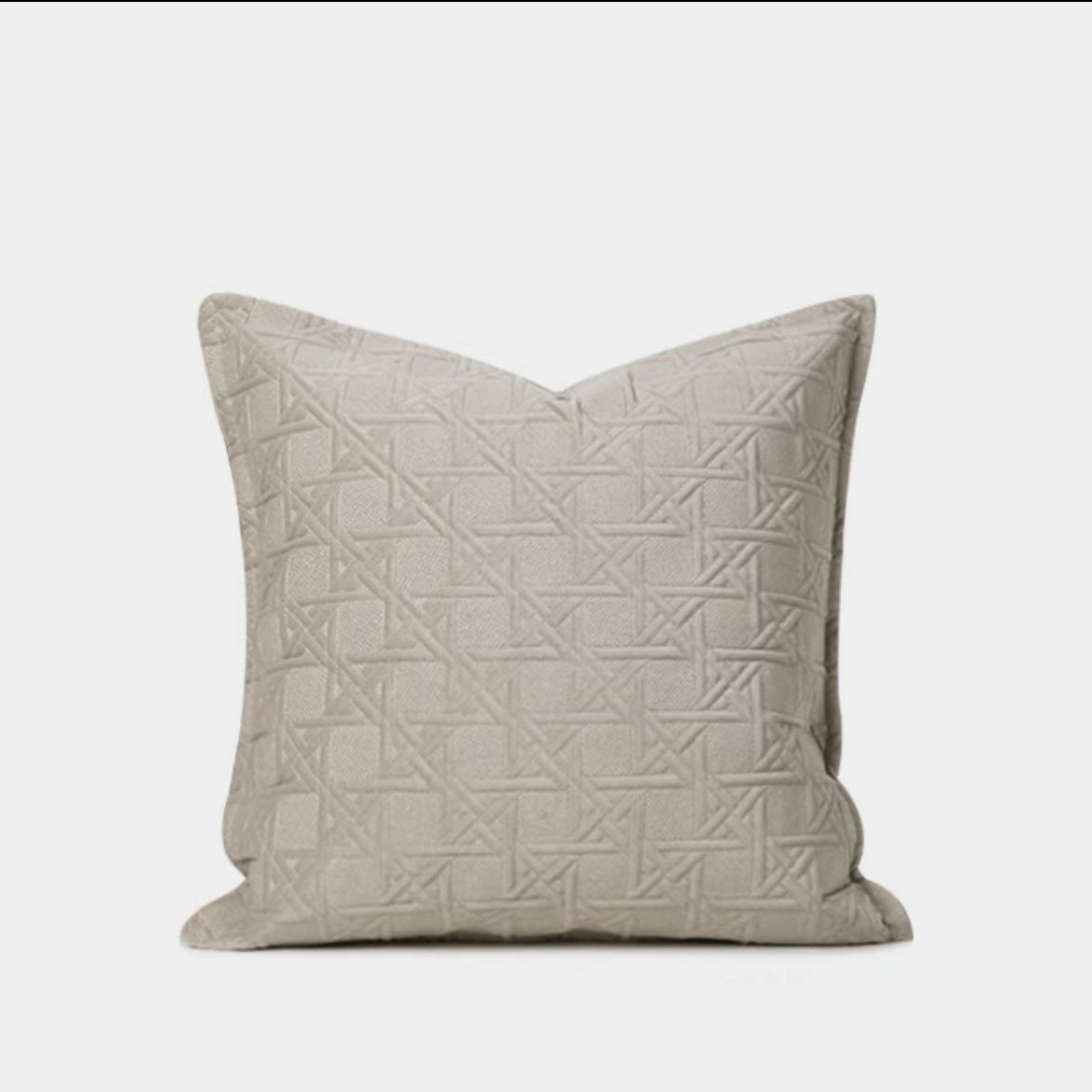 Beige Fox Fur Cushion Set