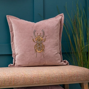 Bellatrix Embroidered Feather Cushion Heatherbedding sets ,throw blankets 