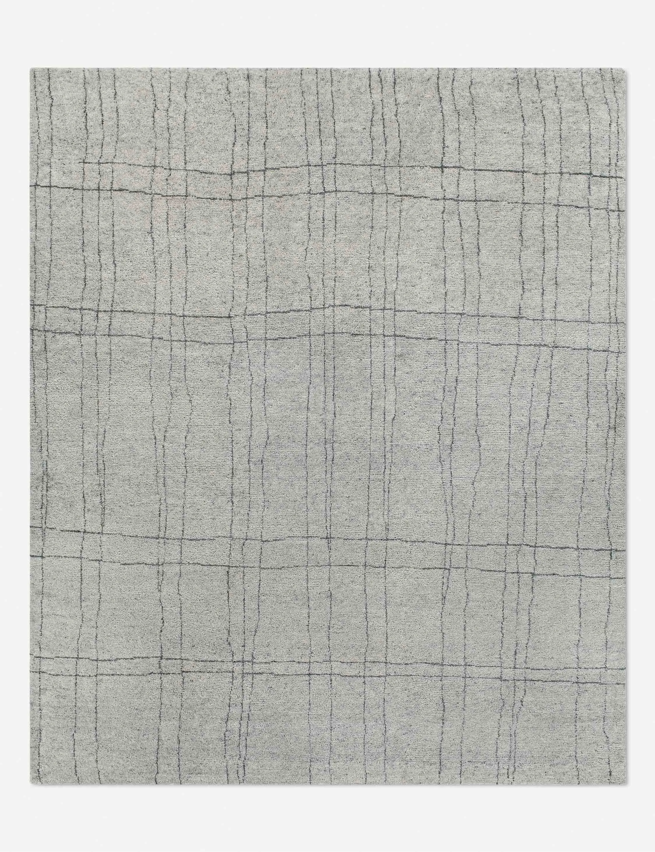 Benesh Hand-Knotted Wool-Blend Morrocan Style Rugmodern color block patchwork rug