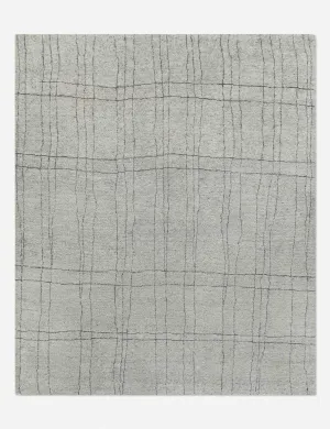 Benesh Hand-Knotted Wool-Blend Morrocan Style Rugmodern color block patchwork rug