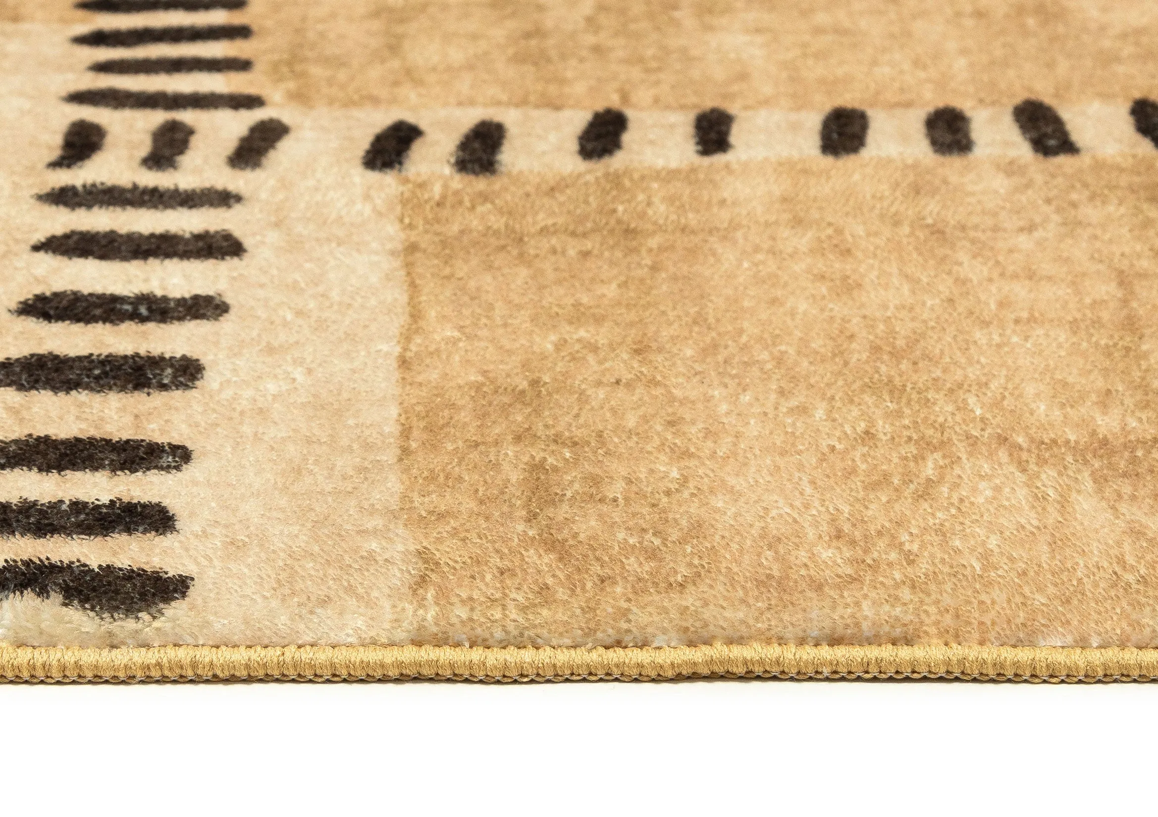 Bernice Brown Charcoal Tribal Pattern Washable Rug *NO RETURNS UNLESS FAULTY