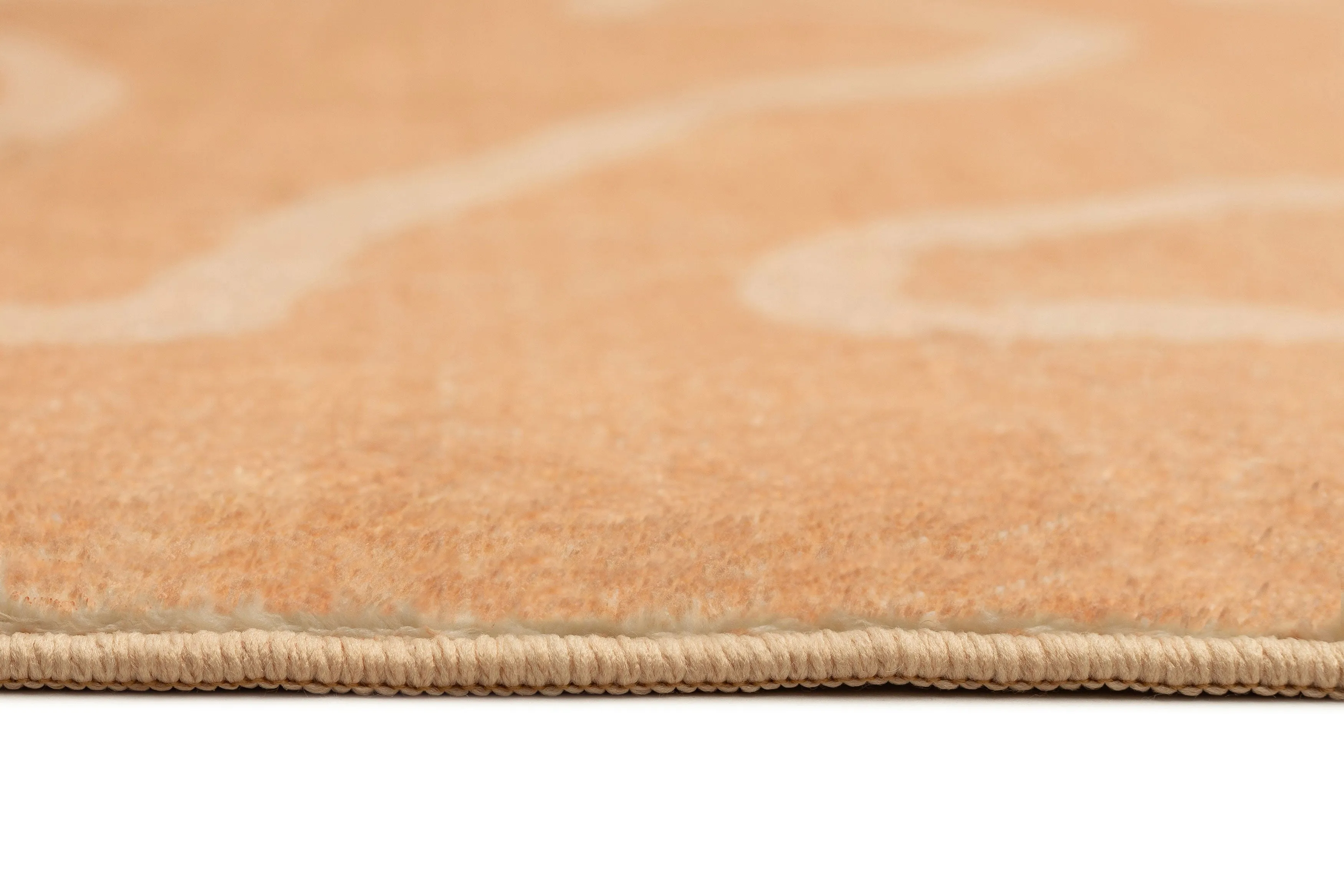 Berta Peach Hand Drawn Washable Rug