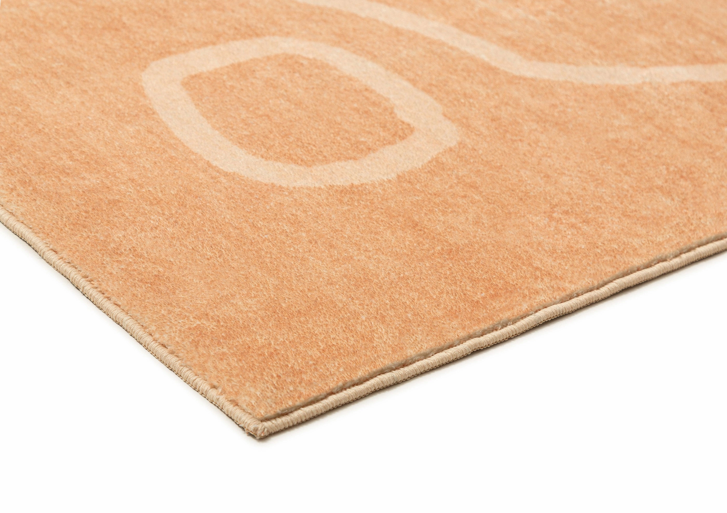 Berta Peach Hand Drawn Washable Rug