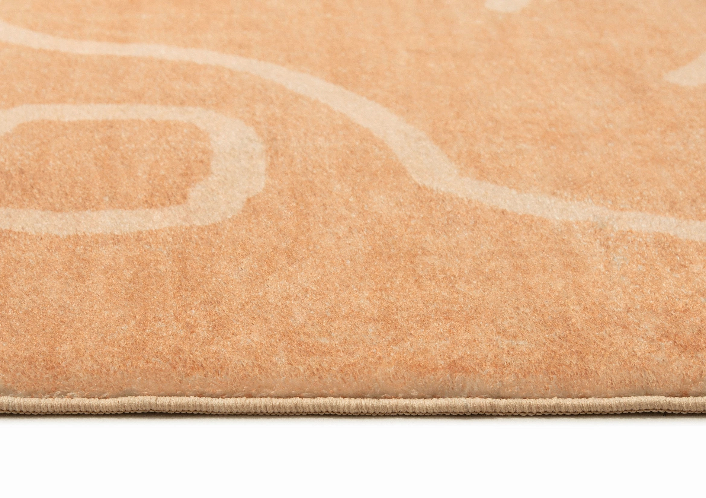Berta Peach Hand Drawn Washable Rug