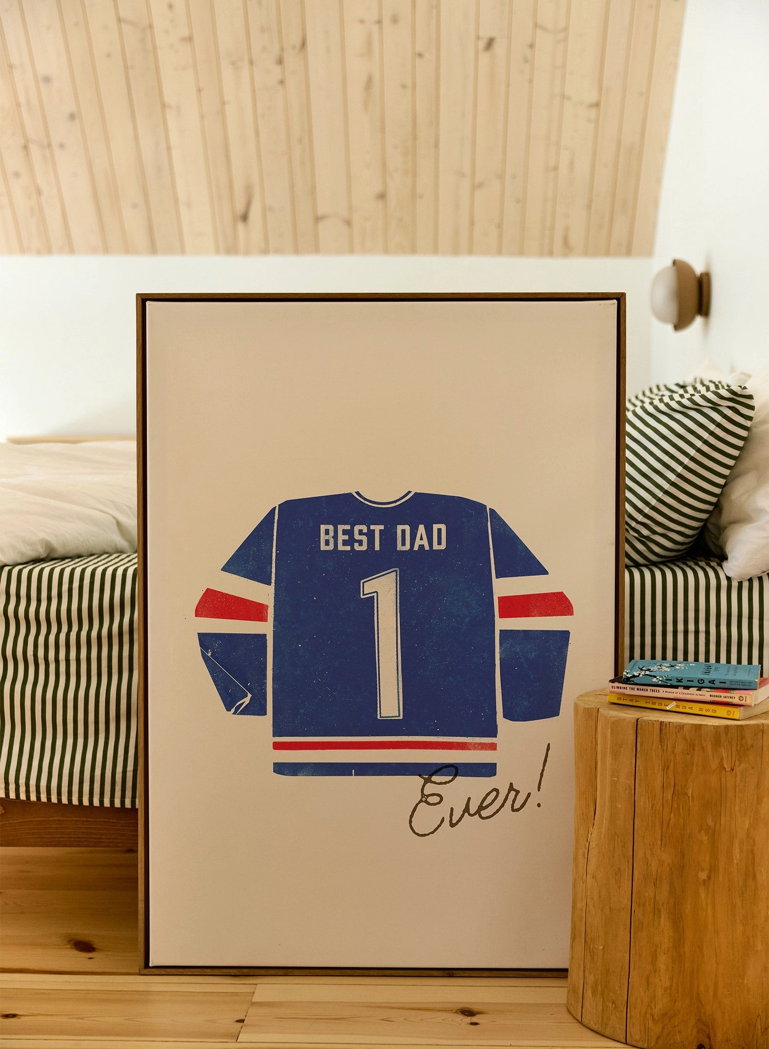 Best Dad Ever (Blue and Red), Canvas
