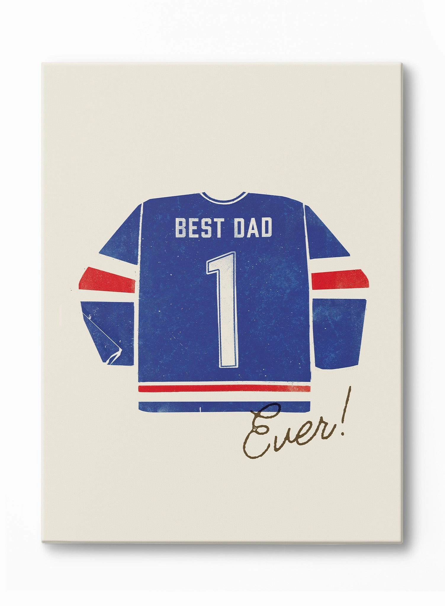 Best Dad Ever (Blue and Red), Canvasindoor decorative canvas print