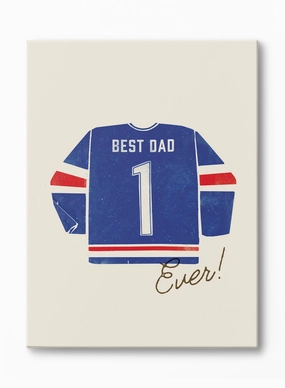 Best Dad Ever (Blue and Red), Canvasindoor decorative canvas print