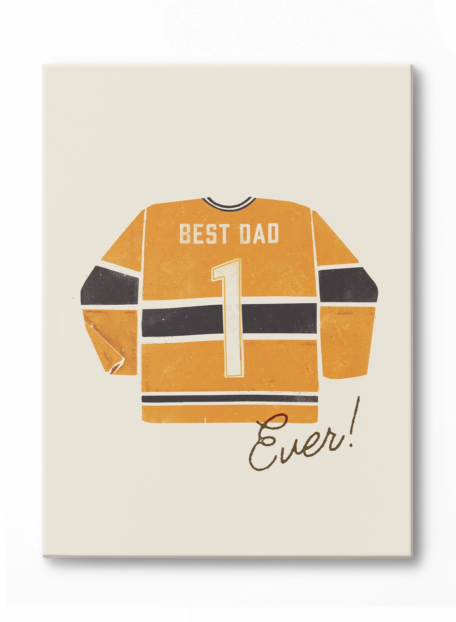 Best Dad Ever (Yellow and Blue), Canvasindoor decorative canvas print