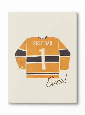 Best Dad Ever (Yellow and Blue), Canvasindoor decorative canvas print
