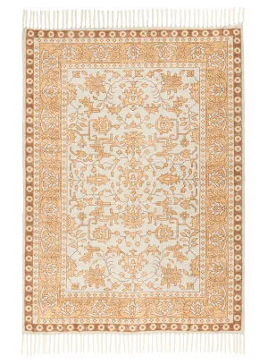 Beverly Yellow and Orange Boho Picnic Rugmodern color block patchwork rug
