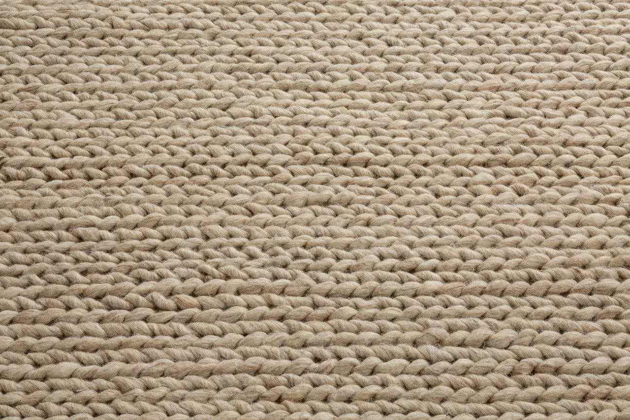 Bianca Natural Tan Braided Wool Rug