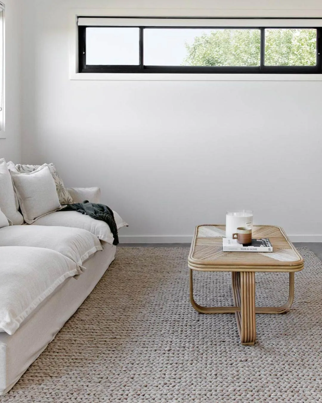 Bianca Natural Tan Braided Wool Rug