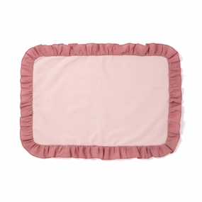 Bicolor Frill Lunch Mat  Pinkwaterproof oil-proof tablecloth