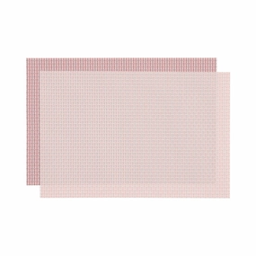 Bicolor Lunch Mat 2P  Pinkwaterproof oil-proof tablecloth