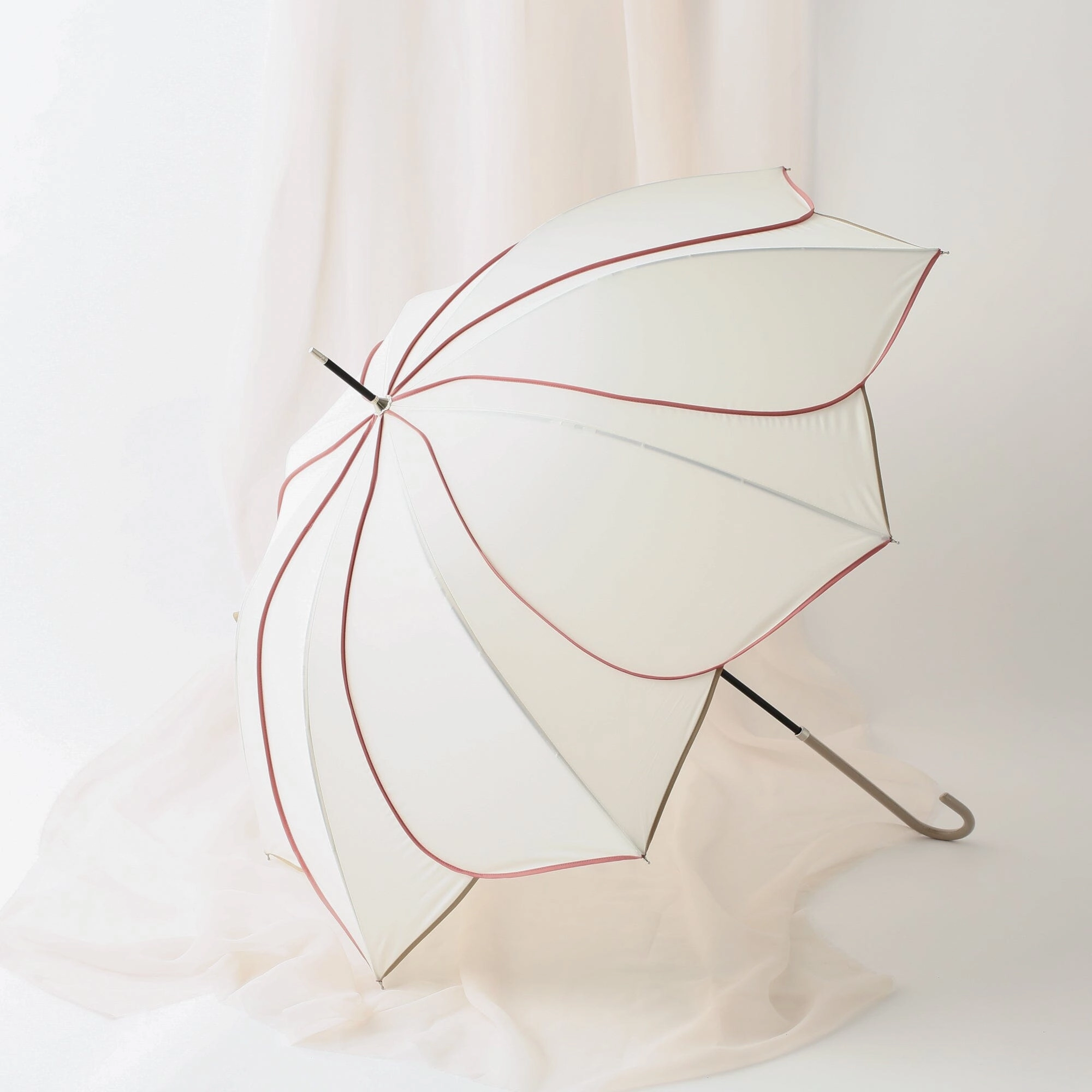 Bicolor Piping Umbrella White