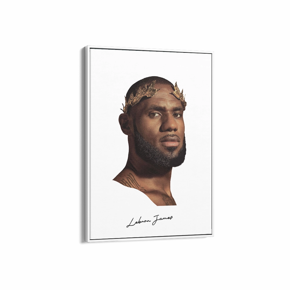 Big Head Lebron White Portrait
