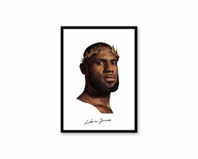 Big Head Lebron White Portraitmodern abstract painting decor