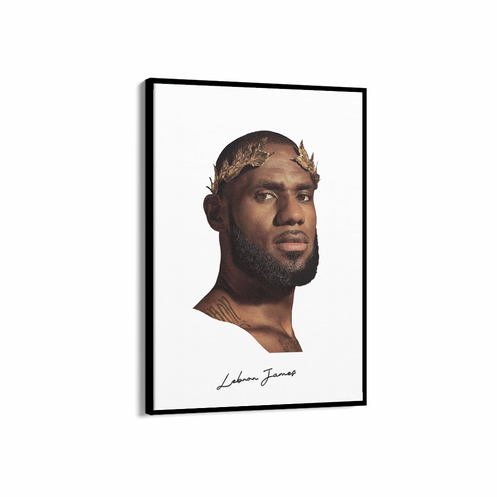 Big Head Lebron White Portrait