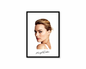 Big Head Margot Robbie White Portraitmodern abstract painting decor