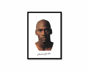 Big Head Michael Jordan White Portraitmodern abstract painting decor
