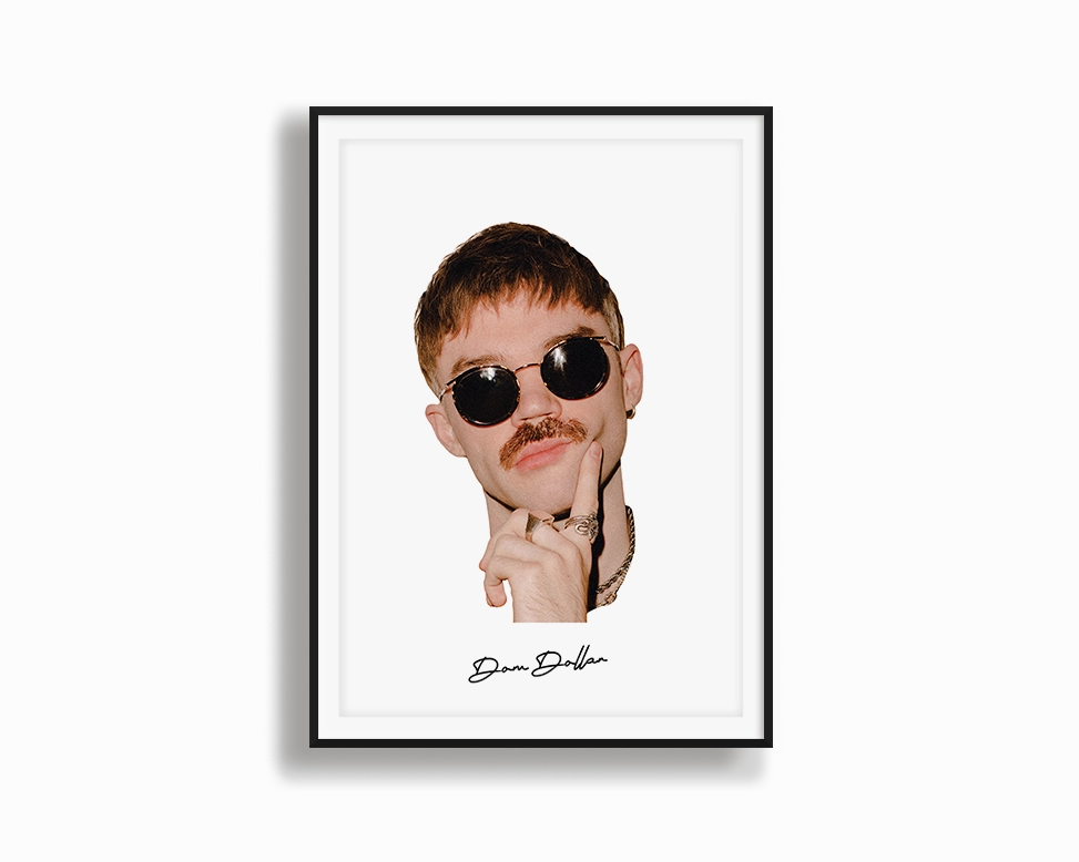 Big Head Retro Dom Dolla White Portrait