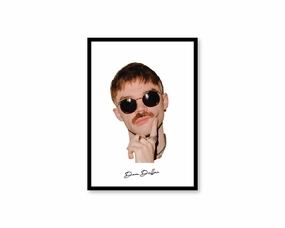 Big Head Retro Dom Dolla White Portraitmodern abstract painting decor