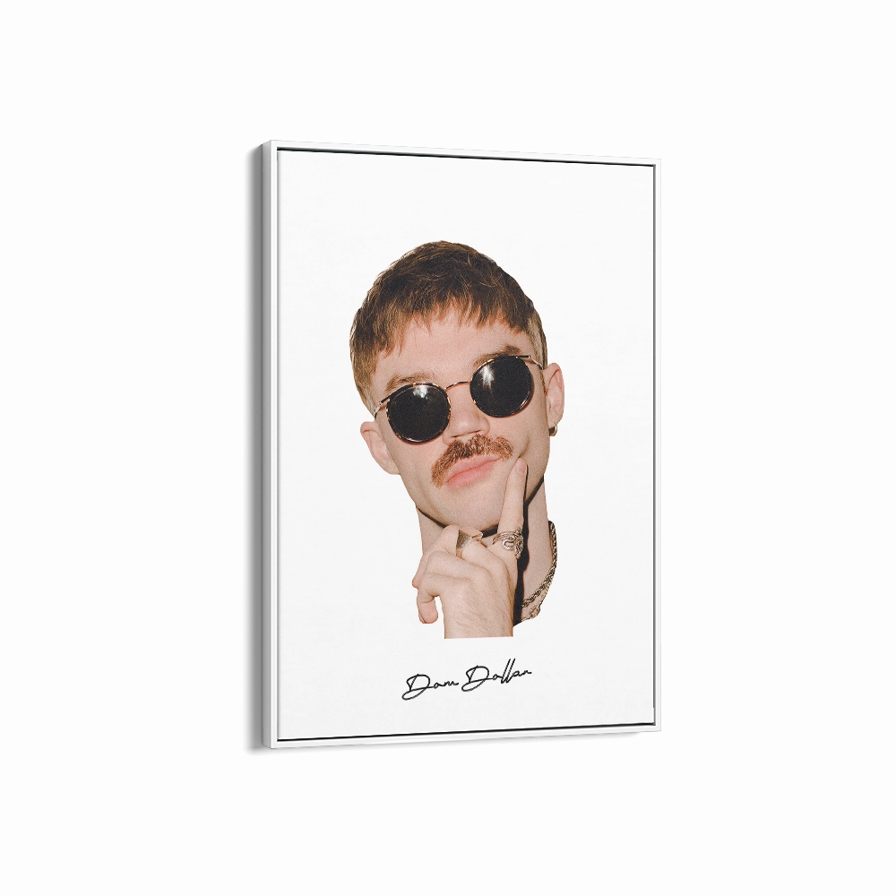Big Head Retro Dom Dolla White Portrait