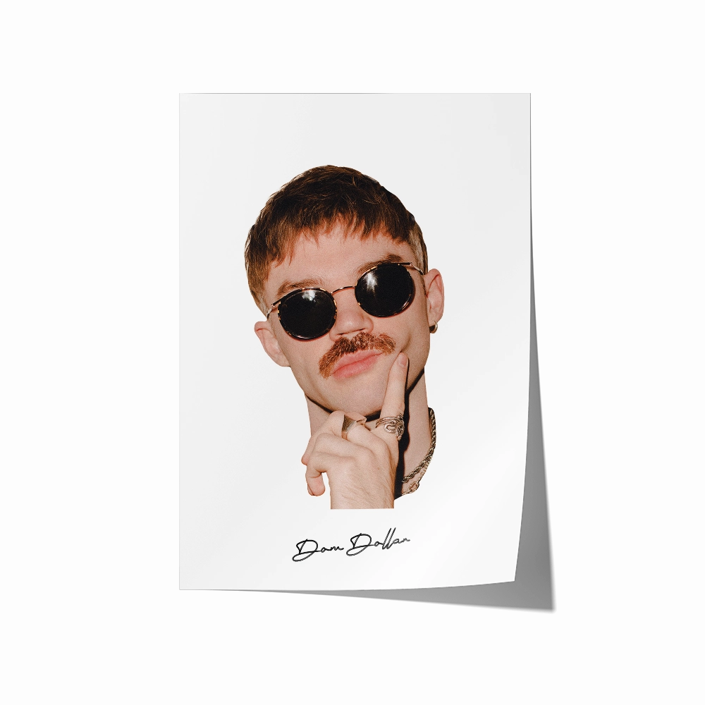 Big Head Retro Dom Dolla White Portrait