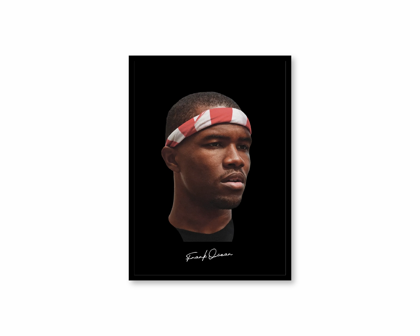 Big Head Retro Frank Ocean Black Portraitmodern abstract painting decor