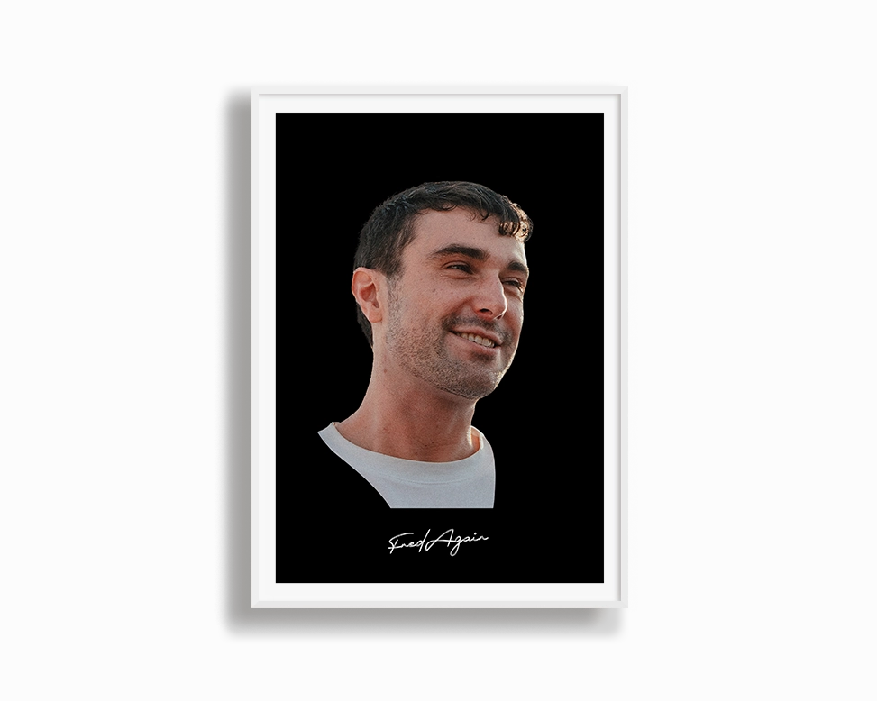 Big Head Retro Fred Again Black Portrait
