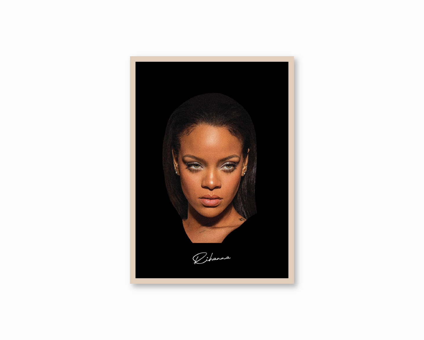 Big Head Rihanna Black Portrait